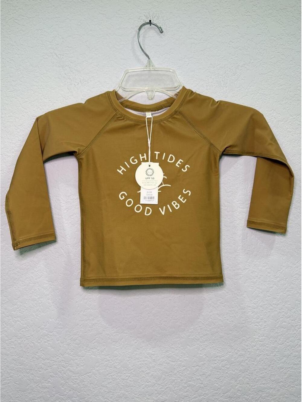 High Tides Good Vibes Kids Rash Guard